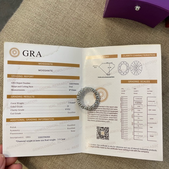 Real moissanite ring size 9 - Picture 8 of 8